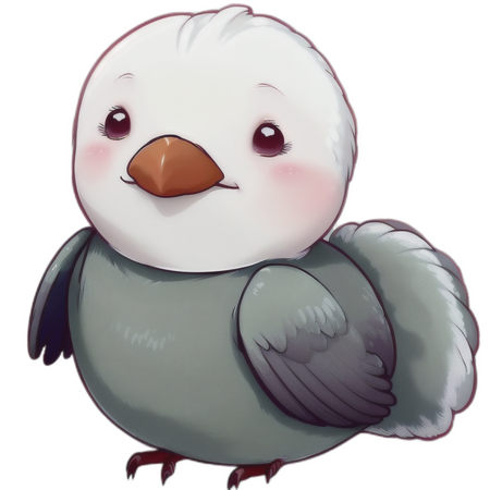 Sweet fluffy round Baby Dodo!